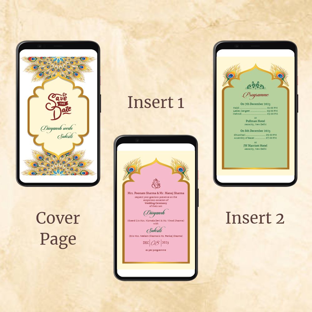 KL2032 Digital Wedding PDF Ecard - Kalash Cards