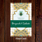 KL2032 Translucent Cover Luxury Wedding Card - Kalash Cards