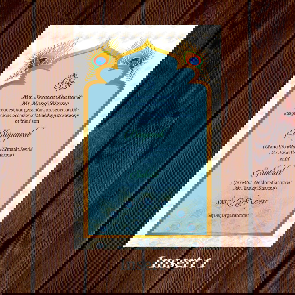 KL2032 Translucent Cover Luxury Wedding Card - Kalash Cards