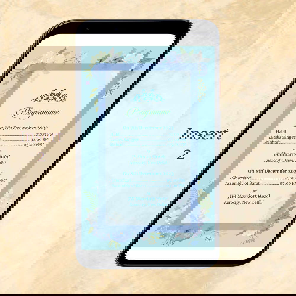 KL2035 Digital Wedding PDF Ecard - Kalash Cards