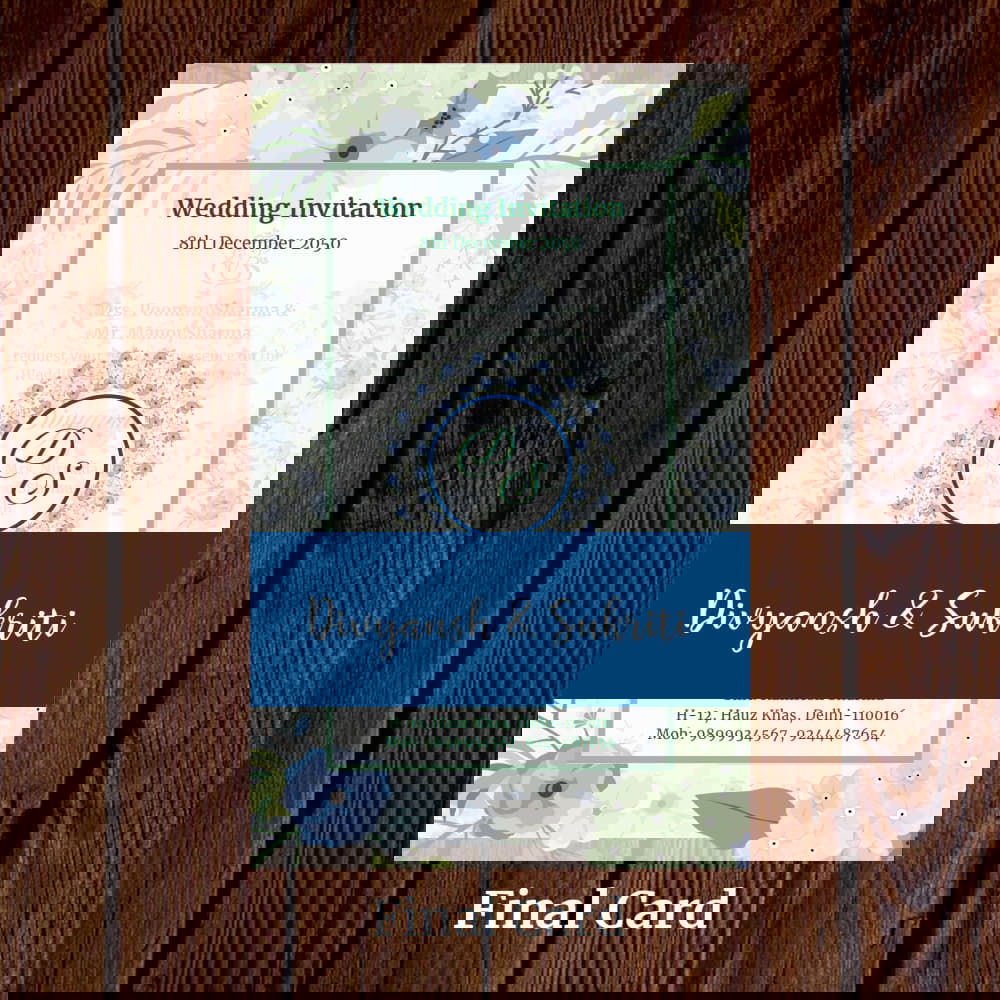 KL2035 Translucent Cover Luxury Wedding Card - Kalash Cards