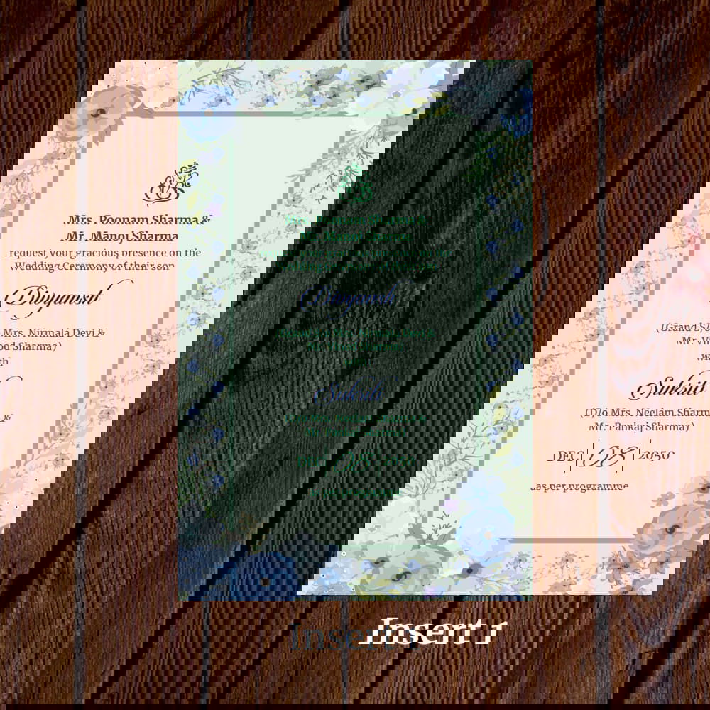 KL2035 Translucent Cover Luxury Wedding Card - Kalash Cards