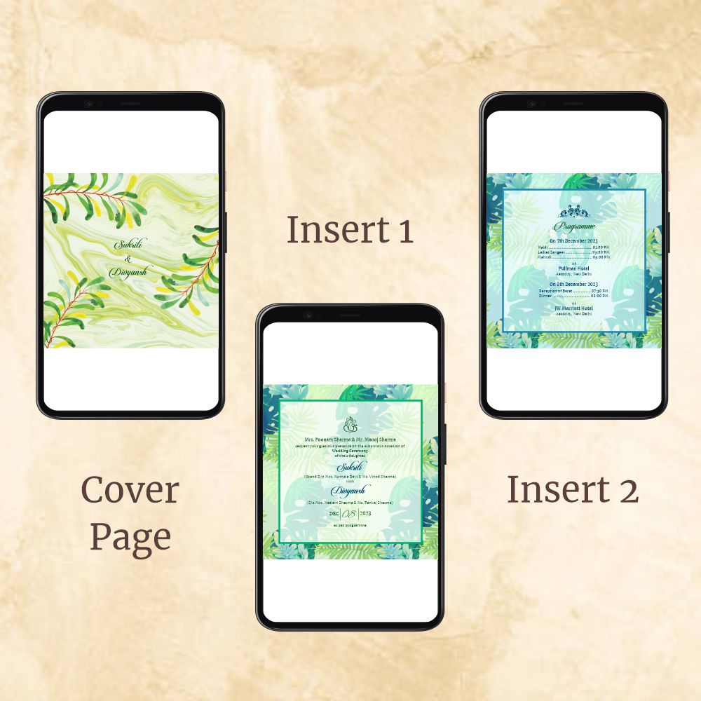 KL2036 Digital Wedding PDF Ecard - Kalash Cards