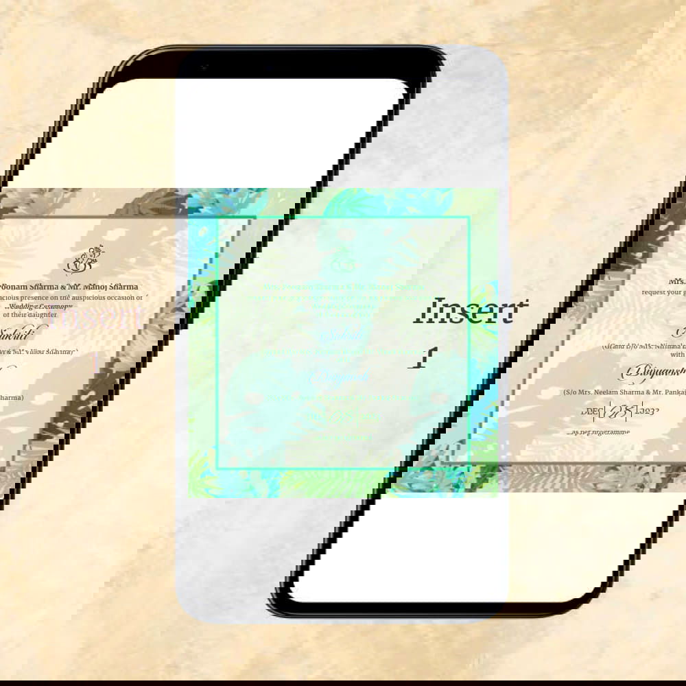 KL2036 Digital Wedding PDF Ecard - Kalash Cards