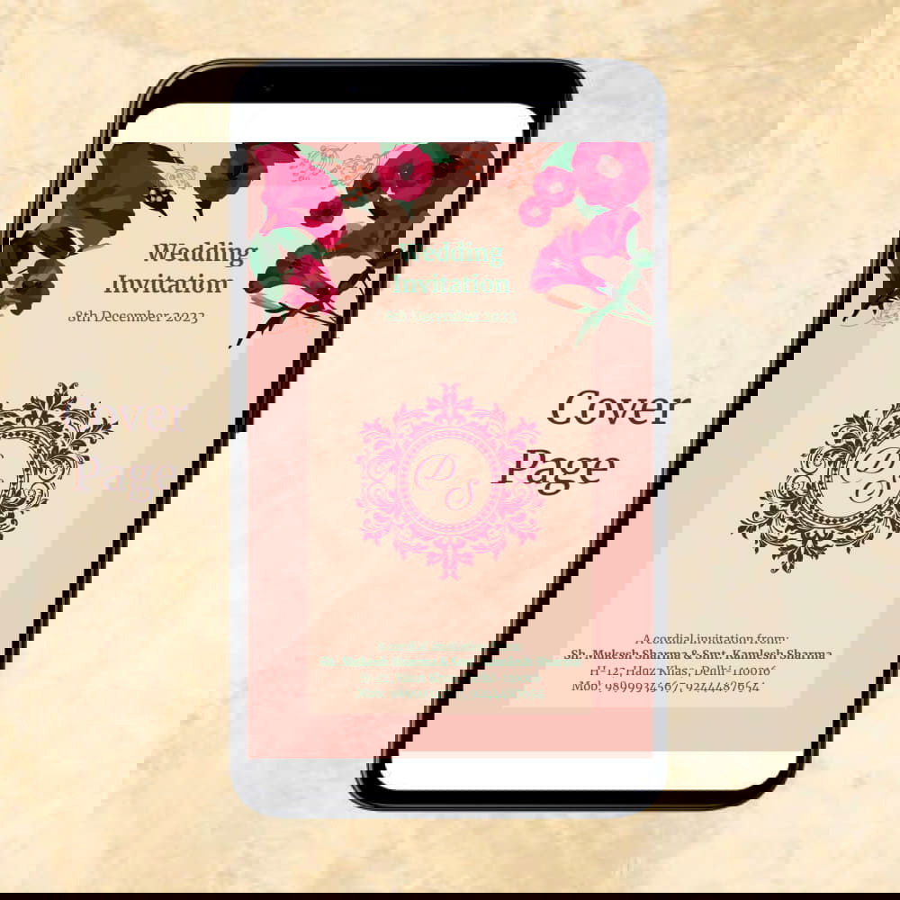 KL2037 Digital Wedding PDF Ecard - Kalash Cards