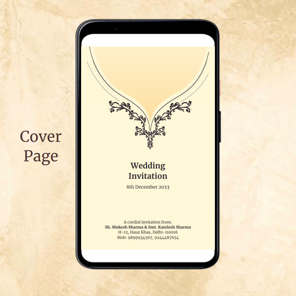 KL2038-2 Digital Wedding PDF Ecard - Kalash Cards