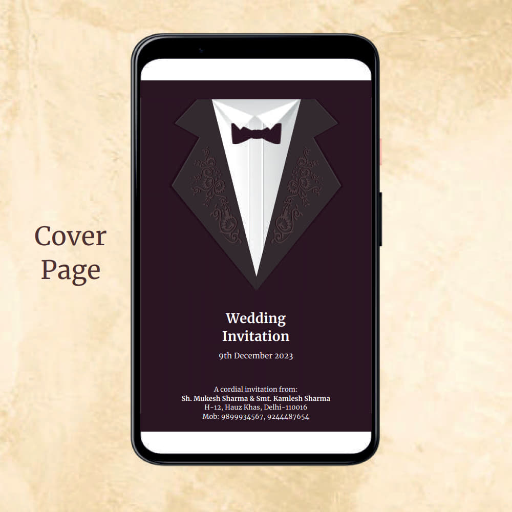 KL2038 Digital Wedding PDF Ecard - Kalash Cards