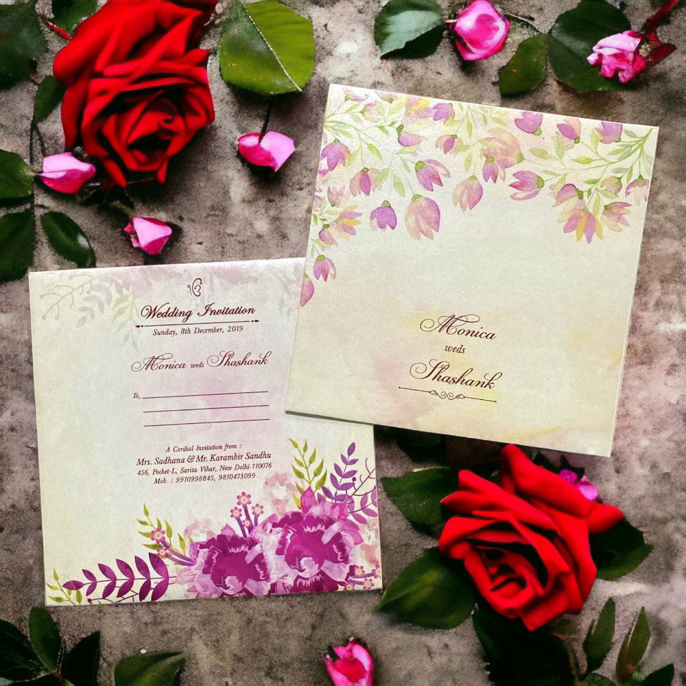 KL2039S1 Paper Wedding Card - Kalash Cards