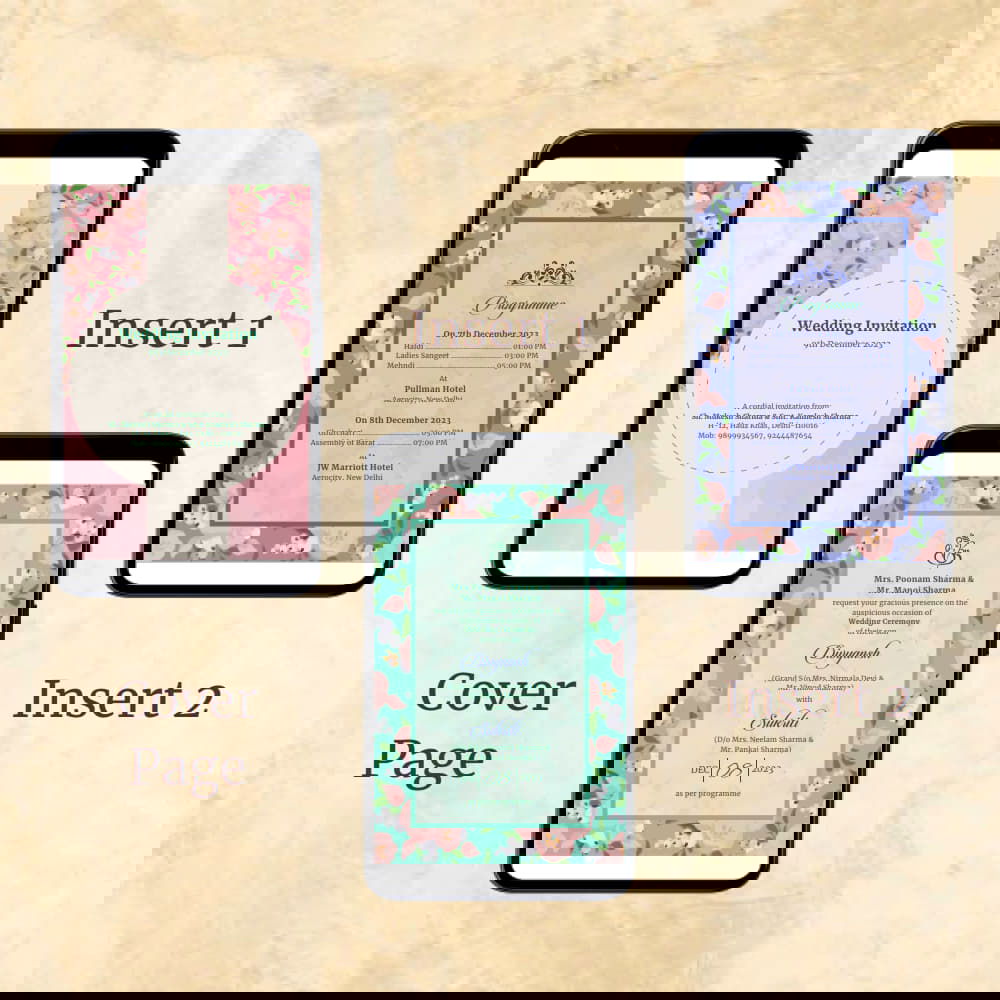 KL2040 Digital Wedding PDF Ecard - Kalash Cards