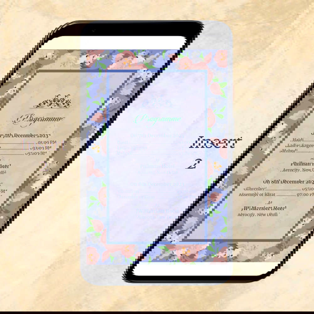 KL2040 Digital Wedding PDF Ecard - Kalash Cards