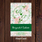 KL2040 Translucent Cover Luxury Wedding Card - Kalash Cards