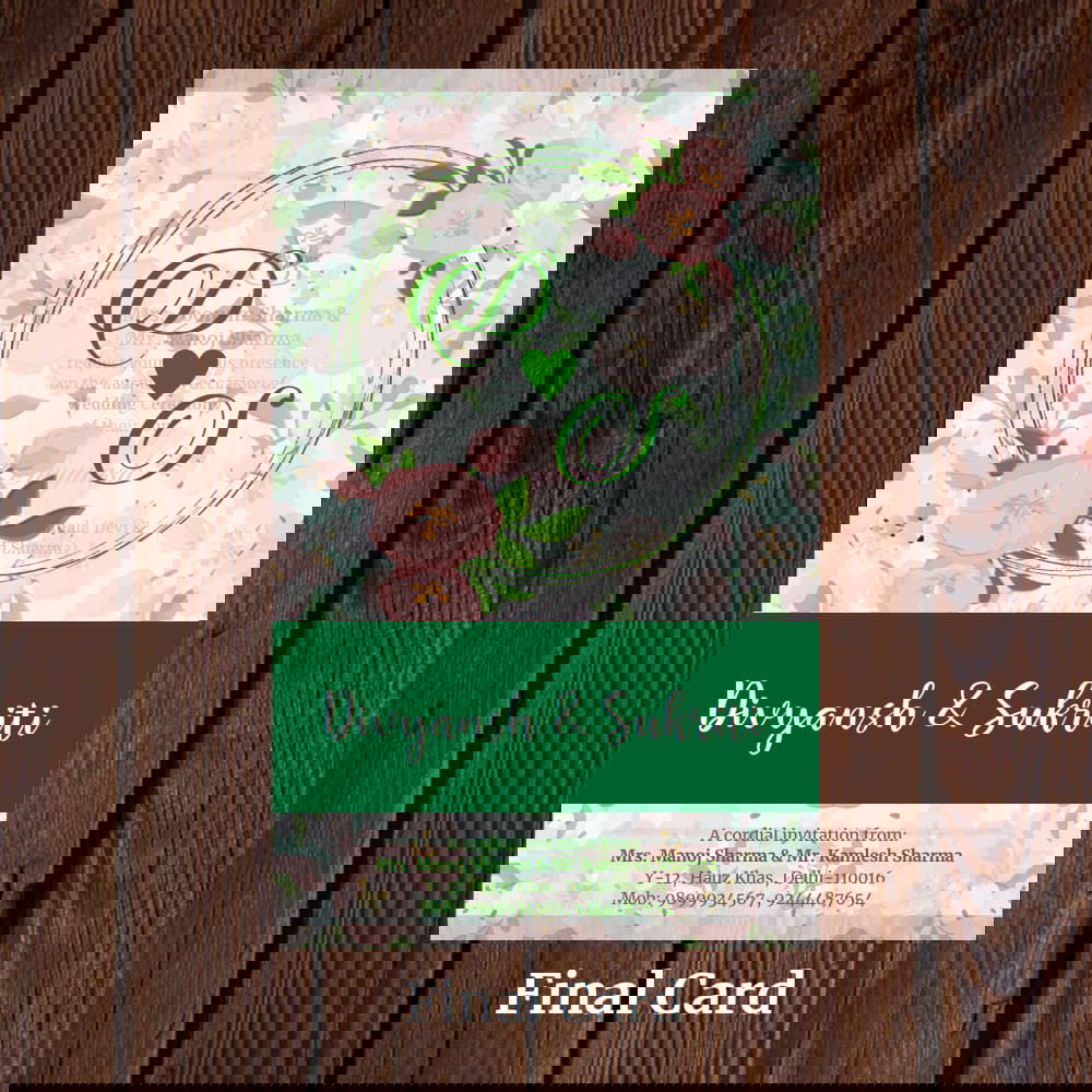 KL2040 Translucent Cover Luxury Wedding Card - Kalash Cards