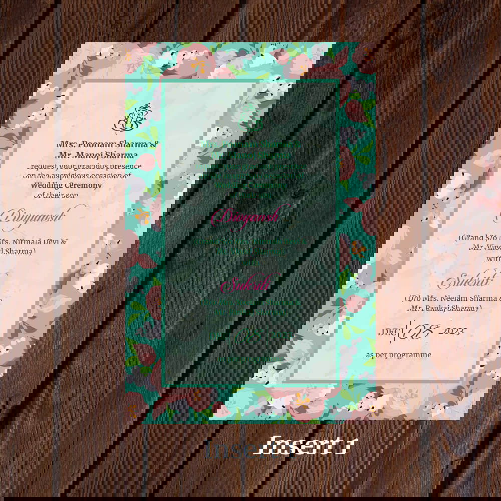 KL2040 Translucent Cover Luxury Wedding Card - Kalash Cards