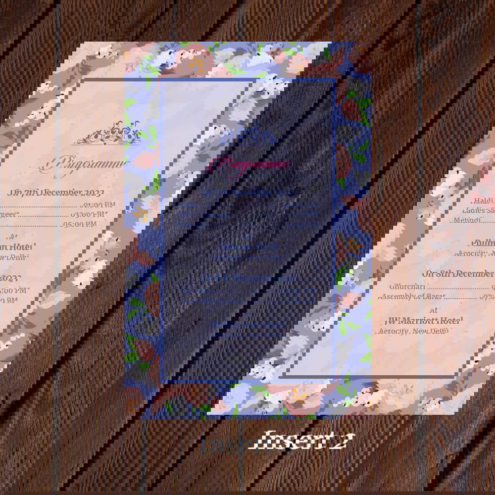 KL2040 Translucent Cover Luxury Wedding Card - Kalash Cards