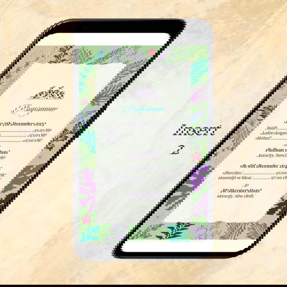 KL2041 Digital Wedding PDF Ecard - Kalash Cards