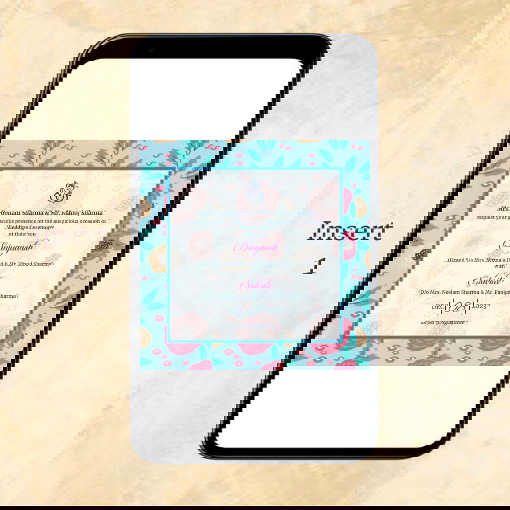 KL2045 Digital Wedding PDF Ecard - Kalash Cards