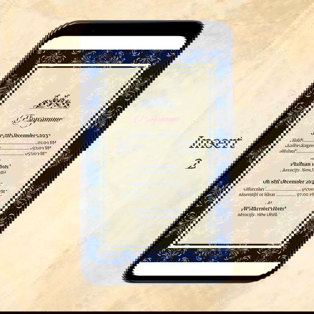 KL2046 Digital Wedding PDF Ecard - Kalash Cards