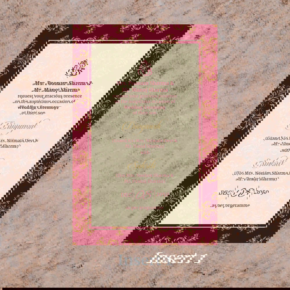 KL2046 Translucent Cover Luxury Wedding Card - Kalash Cards