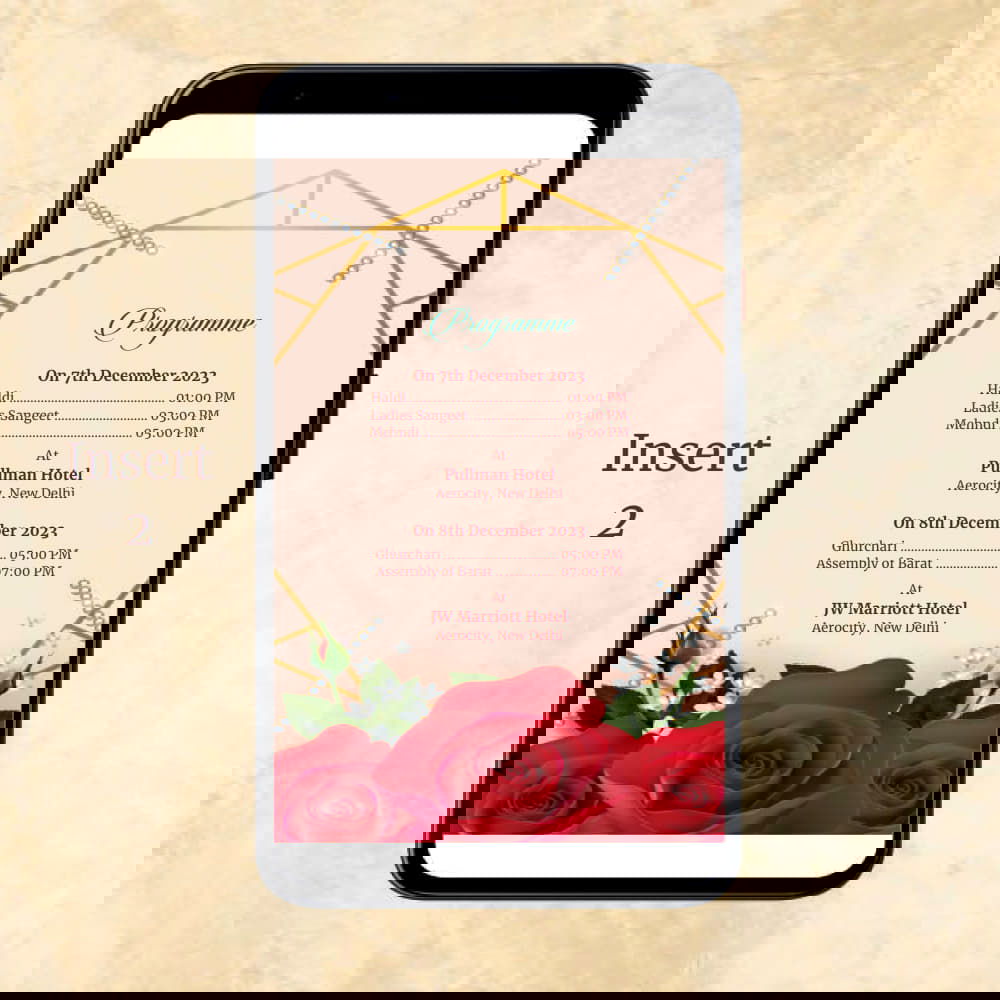 KL2047 Digital Wedding PDF Ecard - Kalash Cards