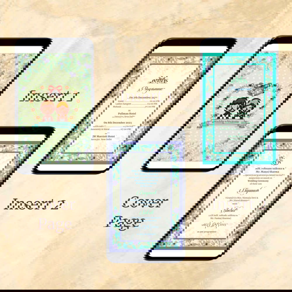 KL2051 Digital Wedding PDF Ecard - Kalash Cards