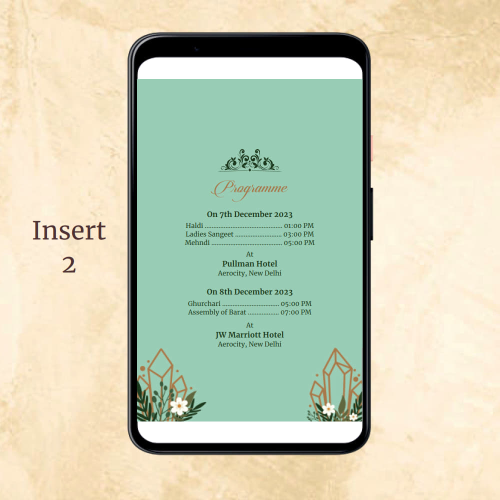 KL2052 Digital Wedding PDF Ecard - Kalash Cards