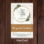 KL2052 Translucent Cover Luxury Wedding Card - Kalash Cards