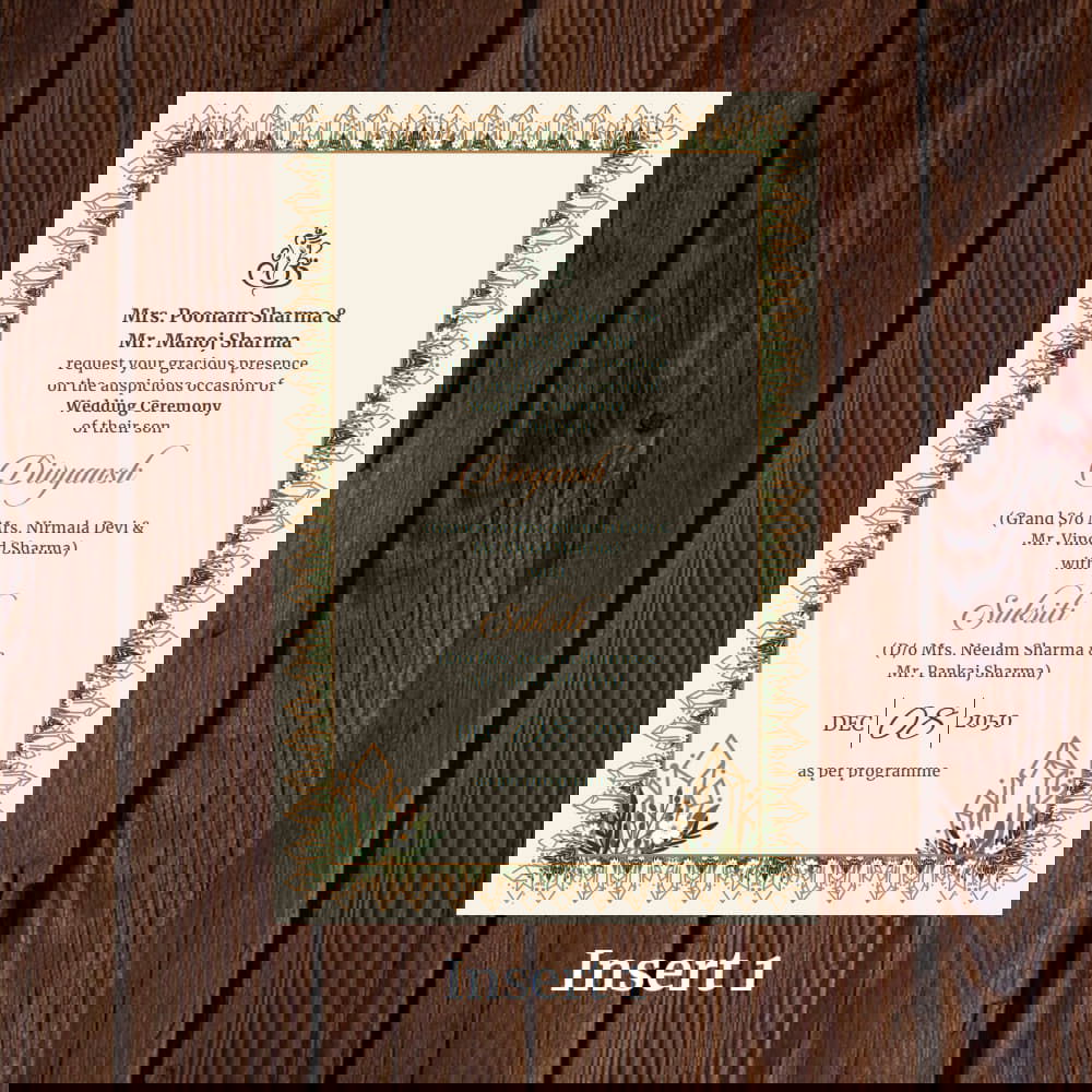 KL2052 Translucent Cover Luxury Wedding Card - Kalash Cards