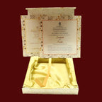 KL2053S1B Customised Photo Floral Design MDF Mithai and Dry Fruit Gift Box with 2 Card Inserts - Kalash Cards