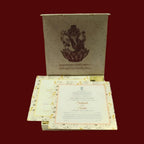 KL2053S1B Customised Photo Floral Design MDF Mithai and Dry Fruit Gift Box with 2 Card Inserts - Kalash Cards