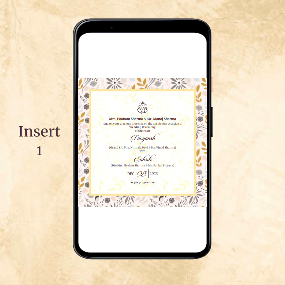 KL2053 Digital Wedding PDF Ecard - Kalash Cards