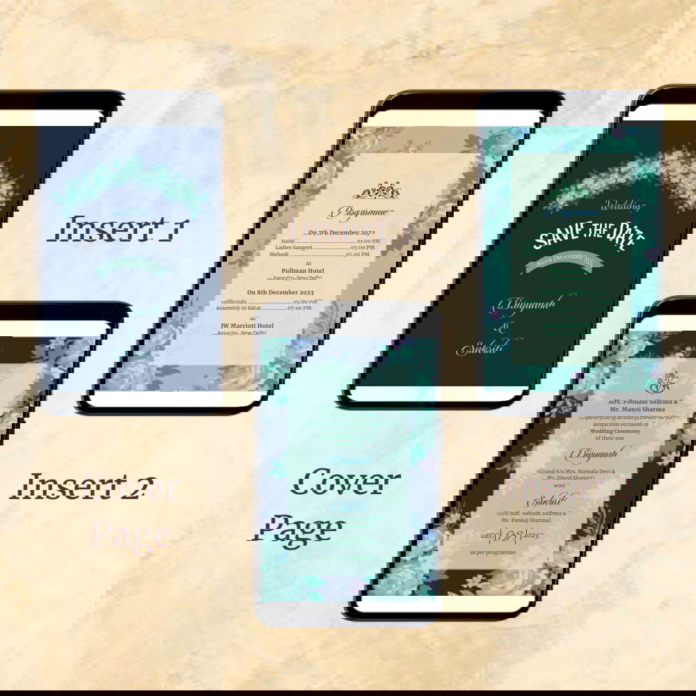 KL2054 Digital Wedding PDF Ecard - Kalash Cards