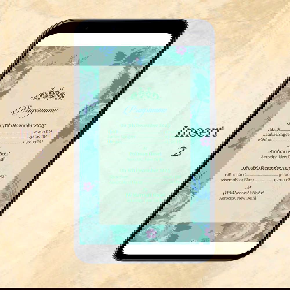 KL2054 Digital Wedding PDF Ecard - Kalash Cards