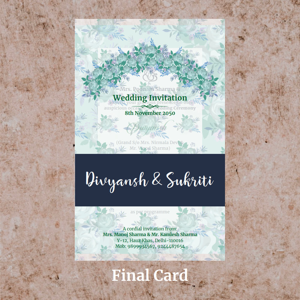 KL2054 Translucent Cover Luxury Wedding Card - Kalash Cards