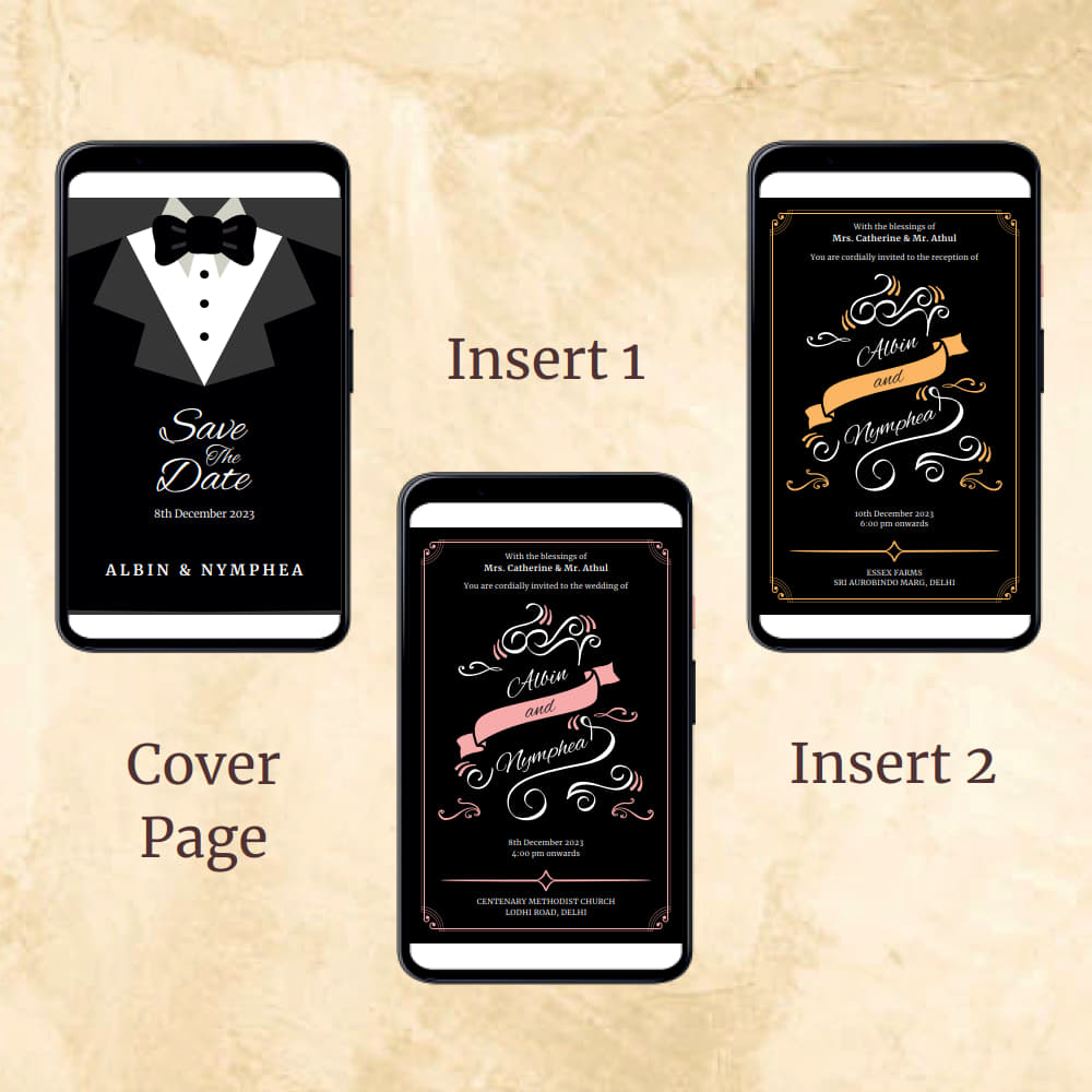 KL2056-1 Digital Wedding PDF Ecard - Kalash Cards