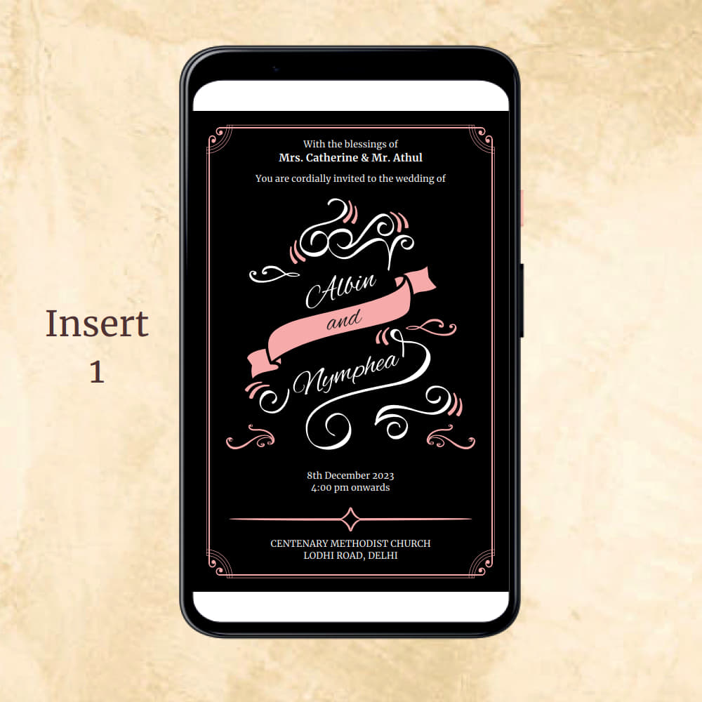 KL2056-1 Digital Wedding PDF Ecard - Kalash Cards