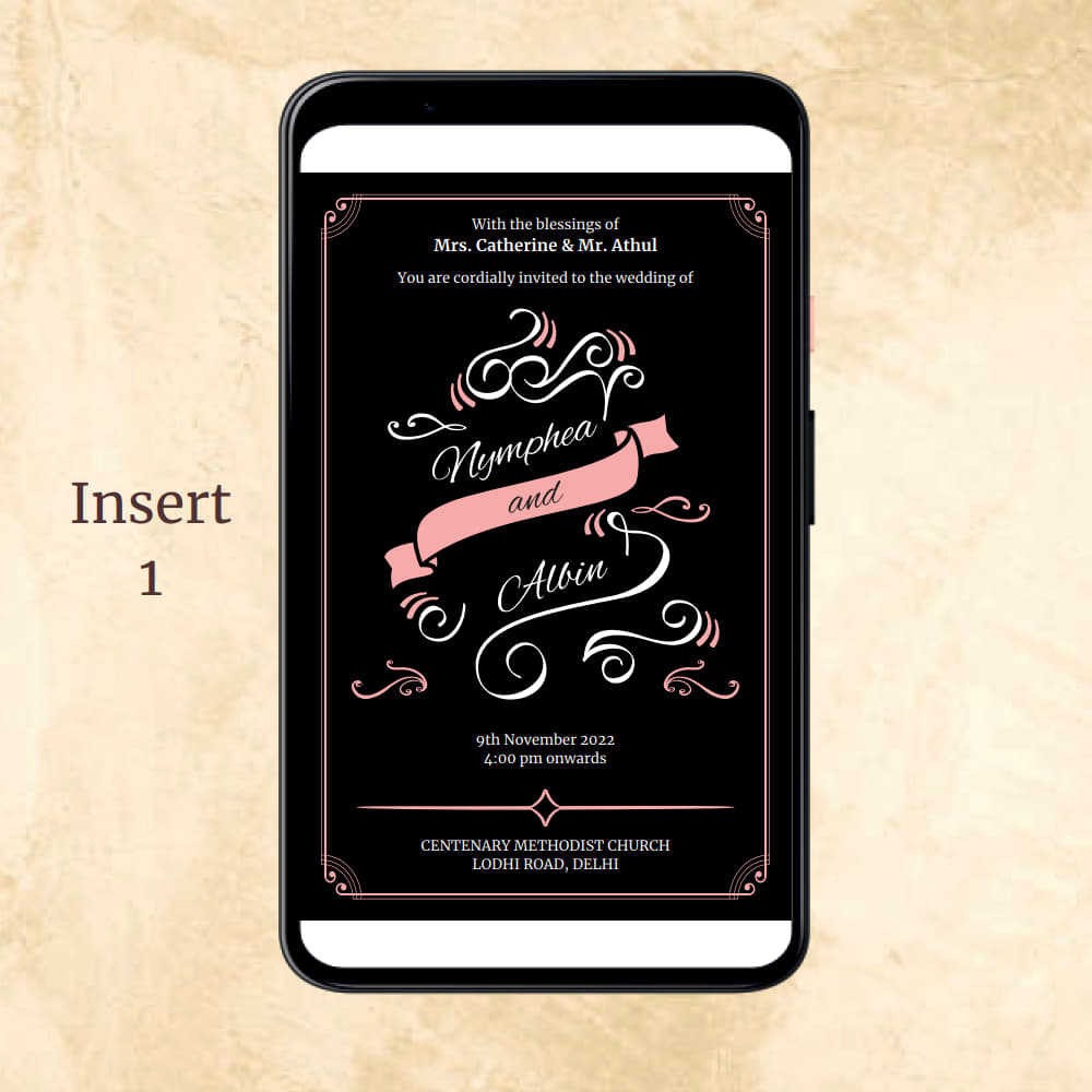 KL2056 Digital Wedding PDF Ecard - Kalash Cards