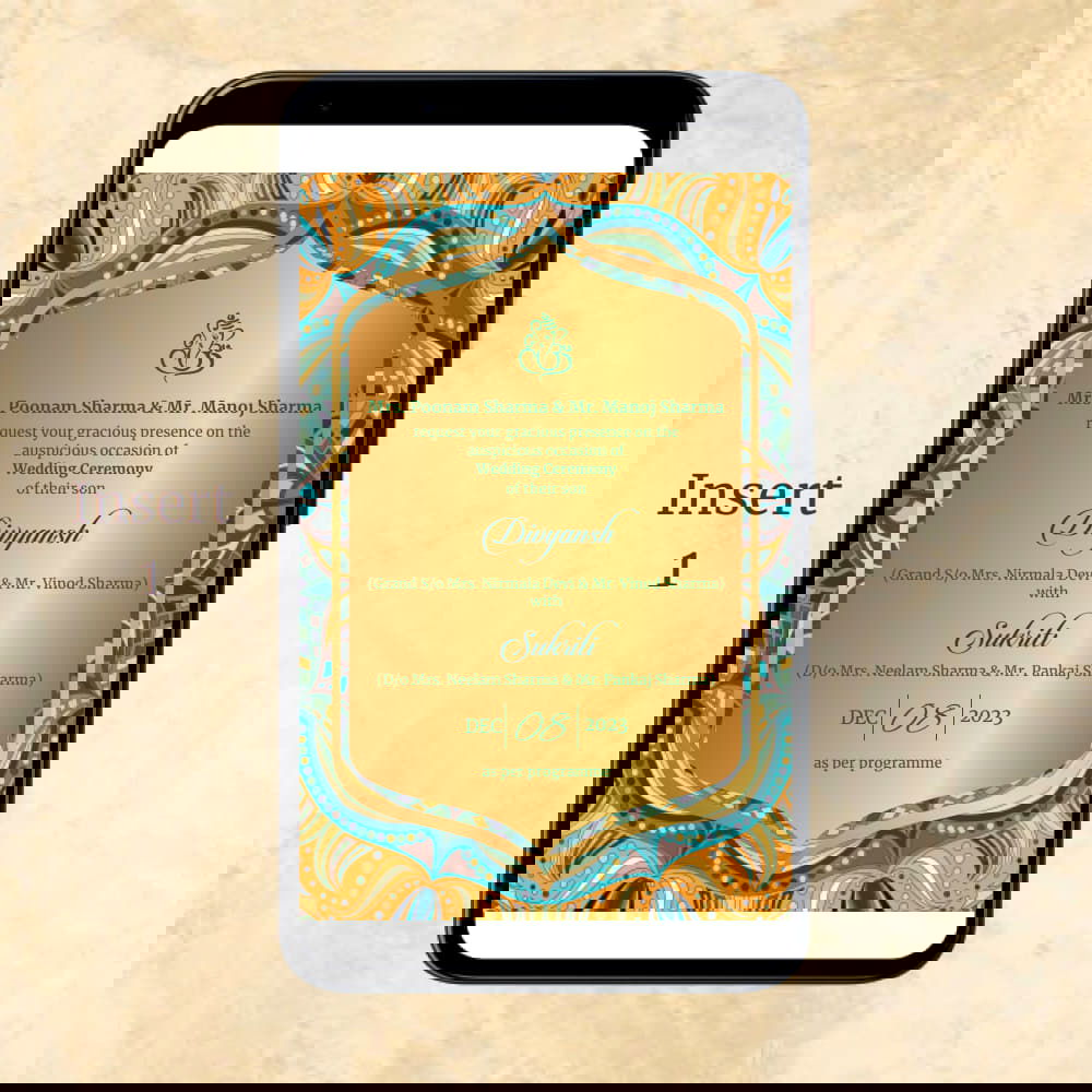 KL2057 Digital Wedding PDF Ecard - Kalash Cards