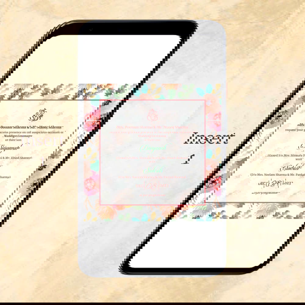 KL2060 Digital Wedding PDF Ecard - Kalash Cards