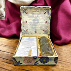 KL2061S1B Floral Design MDF Dry Fruit Gift Box with 2 Card Inserts (2 Jars) - Kalash Cards