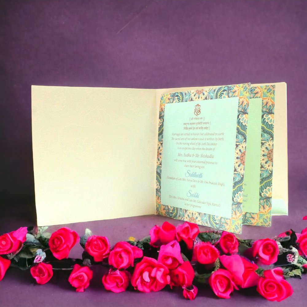 KL2062S1 Paper Wedding Card - Kalash Cards