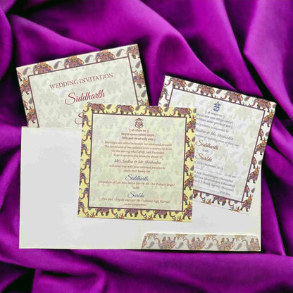 KL2063S1 Paper Wedding Card - Kalash Cards