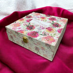 KL2064S2 Designer MDF Dry Fruit Gift Box with 2 Card Inserts (2 Jars) - Kalash Cards