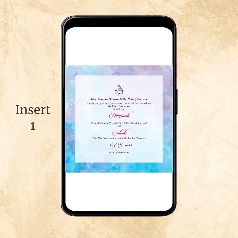 KL2065 Digital Wedding PDF Ecard - Kalash Cards