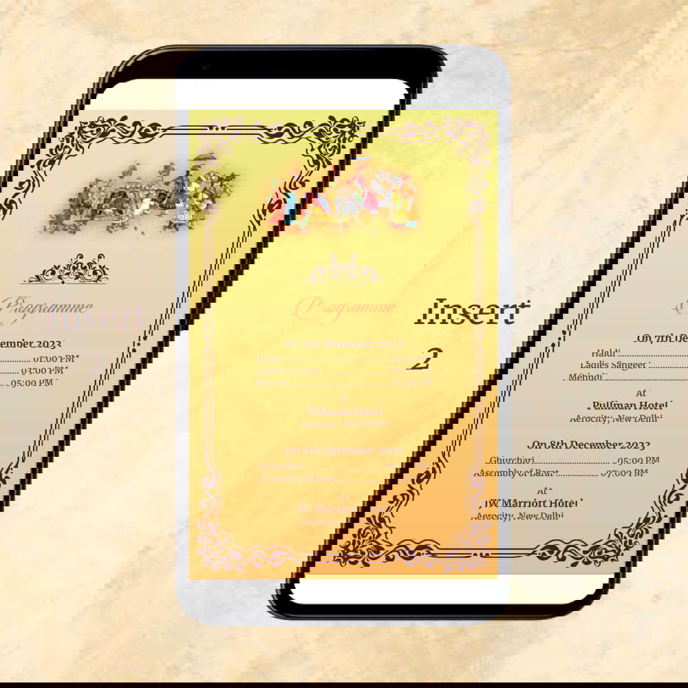 KL2066 Digital Wedding PDF Ecard - Kalash Cards