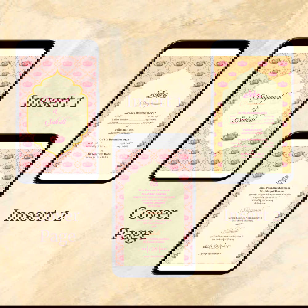 KL2067 Digital Wedding PDF Ecard - Kalash Cards