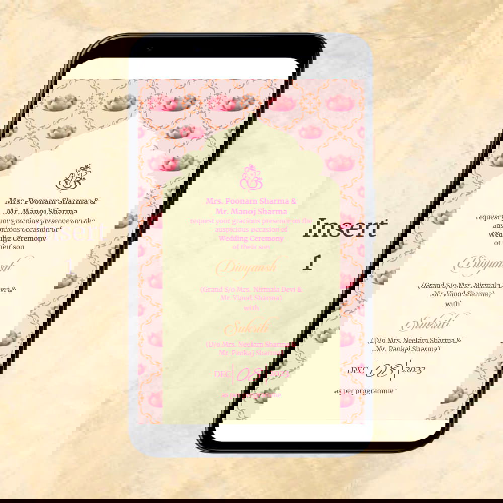 KL2067 Digital Wedding PDF Ecard - Kalash Cards