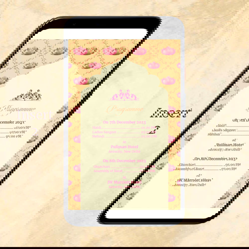 KL2067 Digital Wedding PDF Ecard - Kalash Cards