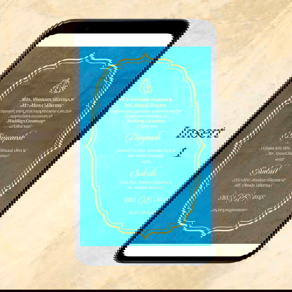 KL2068 Digital Wedding PDF Ecard - Kalash Cards