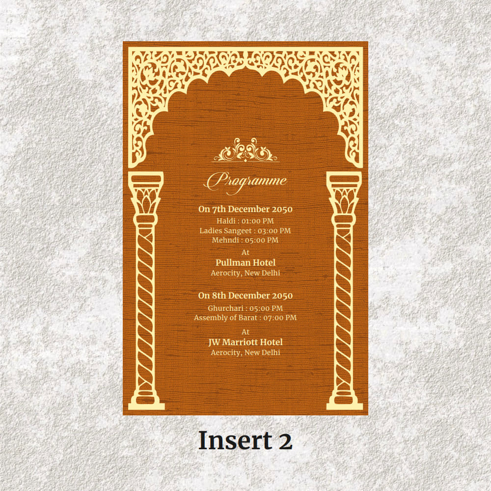 KL2069 Translucent Cover Luxury Wedding Card - Kalash Cards