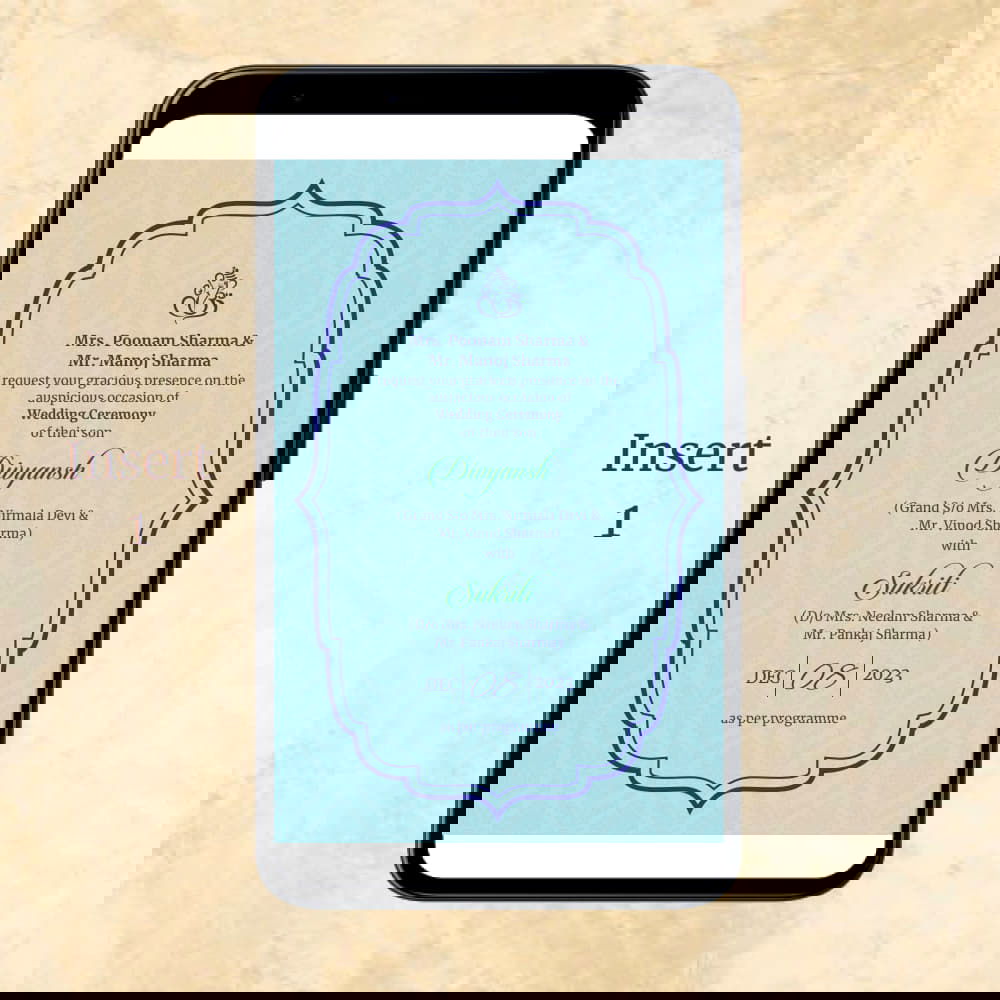 KL2070 Digital Wedding PDF Ecard - Kalash Cards